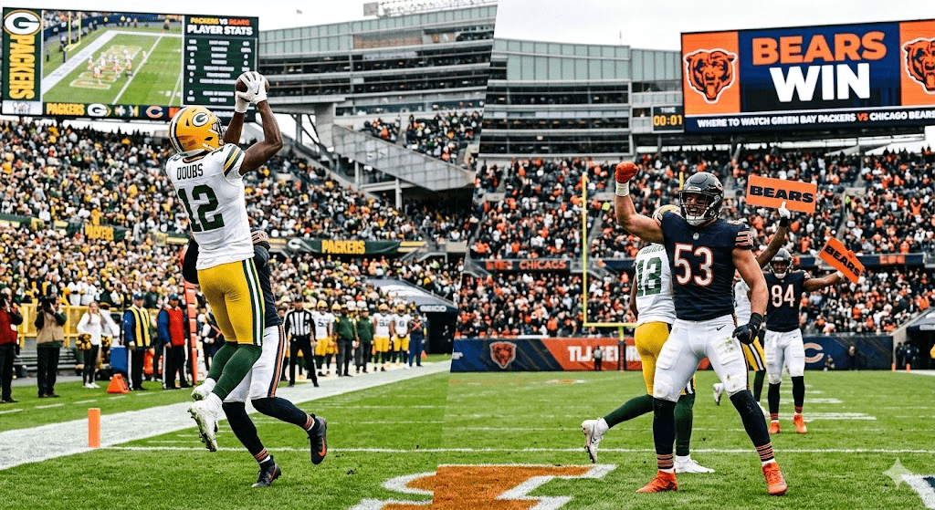 green bay packers vs chicago bears match player stats