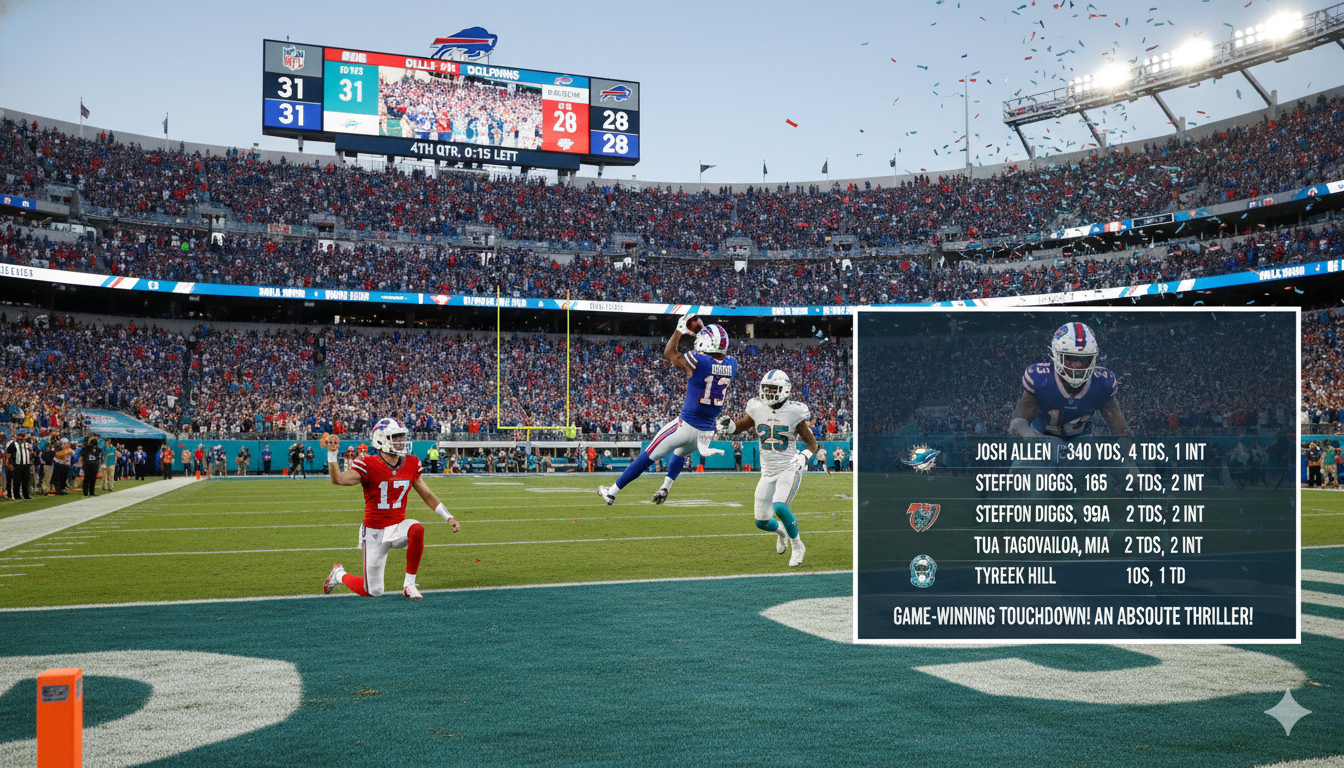 buffalo bills vs miami dolphins match player stats