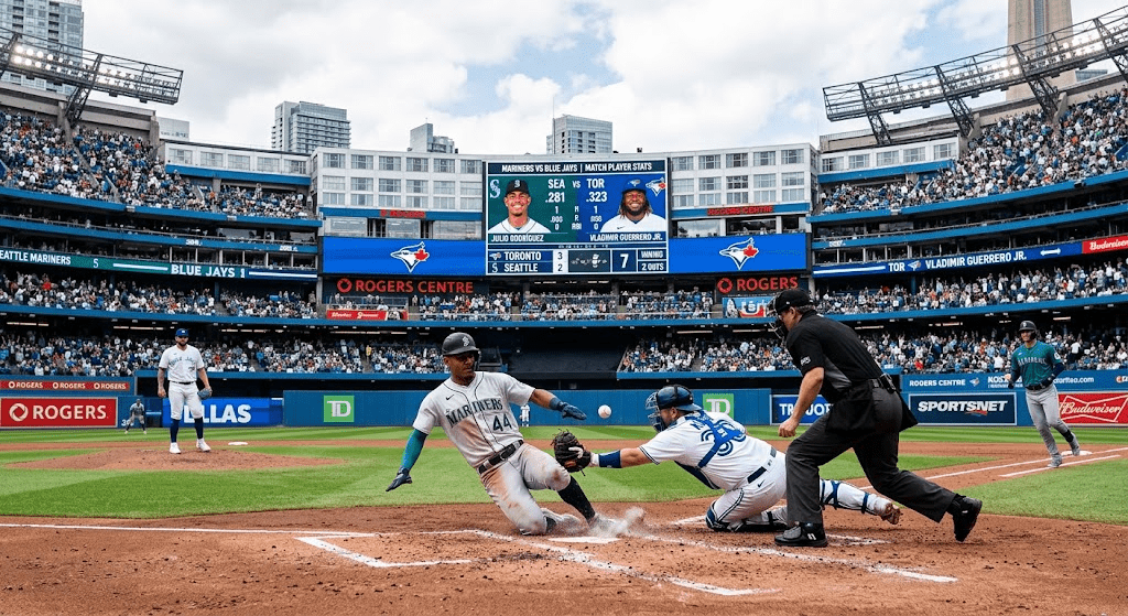 seattle mariners vs toronto blue jays match player stats